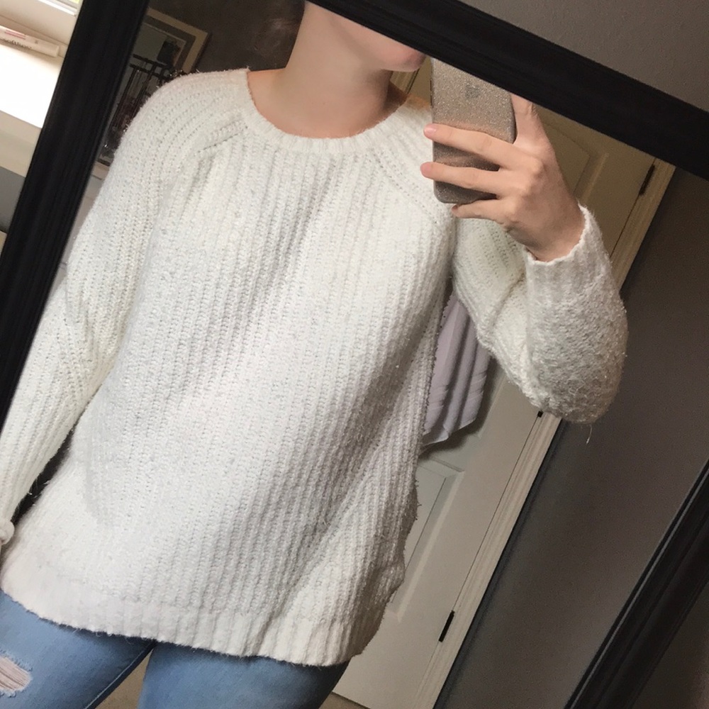 AE cozy white sweater!